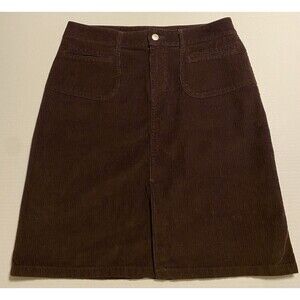 Vintage AdiVa Brown Corduroy Mini Skirt Womens Size 9 Y2K 90s Boho Cotton Retro